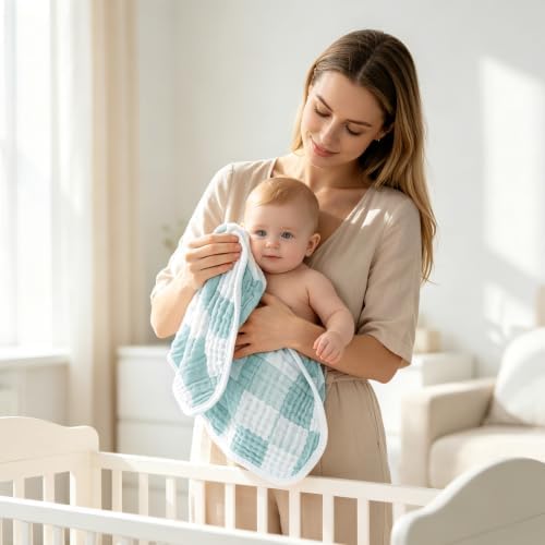 Muslin Burp Cloths 20"x10" Baby Burp Cloths 5-Pack - Image 4