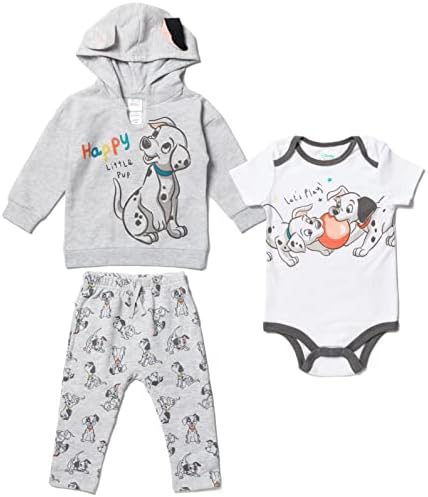 Disney Classics Winnie the Pooh Mickey Mouse Baby Hoodie Bodysuit and Pants 3 by Disney