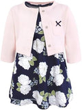 Hudson Baby Infant and Toddler Girls Cotton Dress and Cardigan Set by HudsonBaby