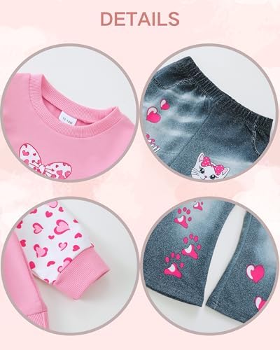 Renotemy Toddler Baby Girl Clothes Fall Winter Outfits Gifts 12Months-5T - Image 4