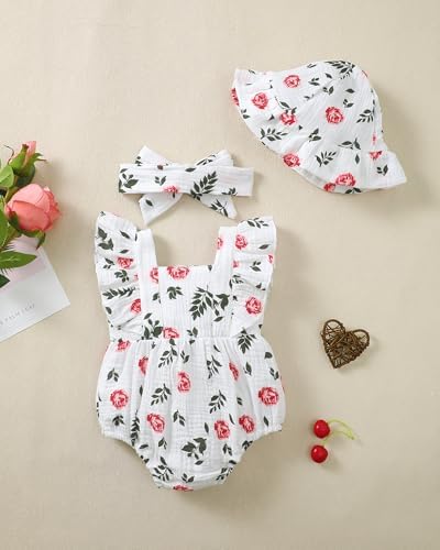 Renotemy Baby Girl Clothes Summer Newborn Girls Outfits Preemie-18Months - Image 3