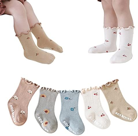 Toddler Girl Ruffle Socks Baby Girls Knee High Socks by WATOCHE