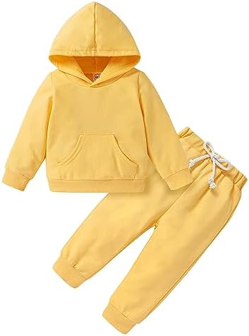 Happy Town Baby Fall Outfits for Girl Boy Long Sleeve Hoodie Top and Long by HappyTown