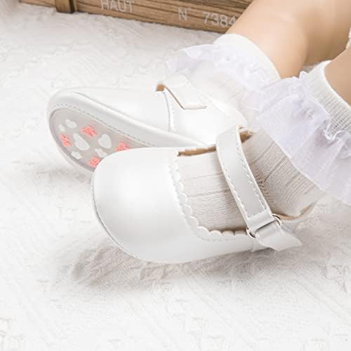Meckior Infant Baby Girls Soft Sole Bowknot Princess Wedding Dress Mary Jane - Image 2