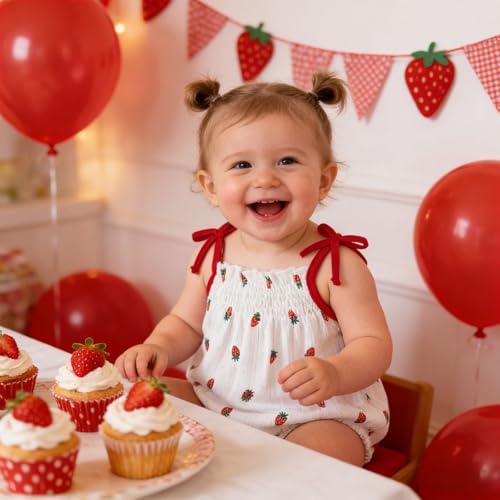 ROMPERINBOX Baby Girl Bodysuit Cotton Spaghetti Strap Sleeveless Onsies Summer - Image 2