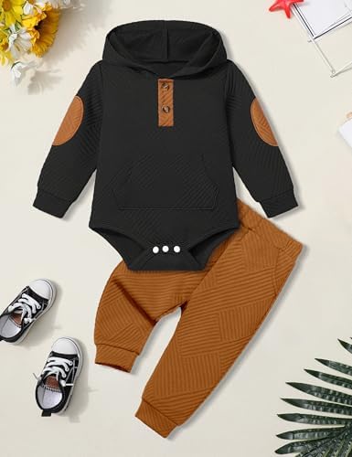 Fommy Baby Boy Clothes Colorblocked Long Sleeve Hoodie + Long Pants 2PCS Fall - Image 6