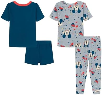 Disney Boys' 4-Piece Snug-fit Cotton Matching Comfortable Pajama Set, Soft & - Image 5