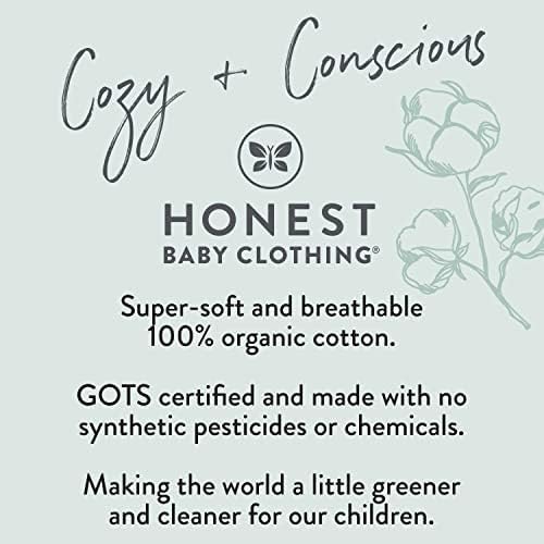 HonestBaby Baby Girls' 5-pack Long Sleeve Ruffle Shoulder Bodysuits 100% - Image 4