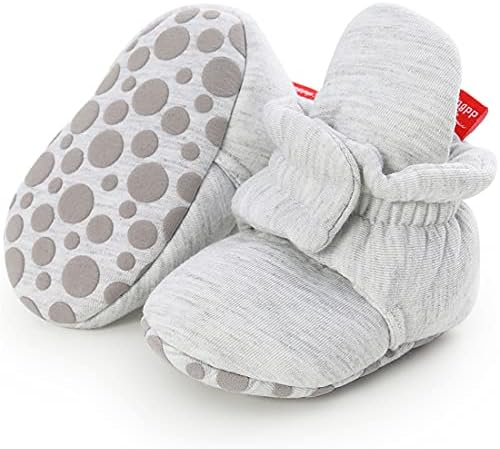 ohsofy Newborn Baby Cotton Booties Stay On Slipper Winter Warm Soft Shoes by ohsofy