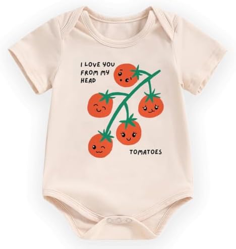 hrcfbk Infant Baby Boys Girls Bodysuit Newborn Short Sleeve Funny Letters Print by Hrcfbk