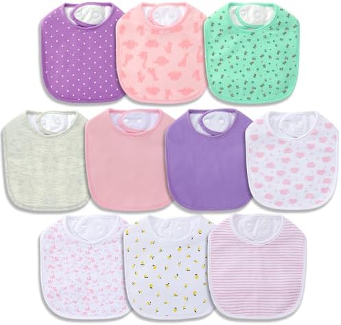 Hakochia Waterproof Baby Bibs Organic Cotton Super Soft and Absorbent by Hakochia