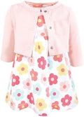 Hudson Baby Infant and Toddler Girls Cotton Dress and Cardigan Set by HudsonBaby