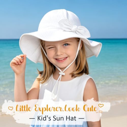 Baby Sun Hat Infant Toddler Girl Kids Sun Protection Beach Bucket Hats - Image 3