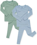 AVAUMA Stripe Pattern Baby Boys Girls Pajama Set Kids Toddler Snug fit Ribbed by AVAUMA