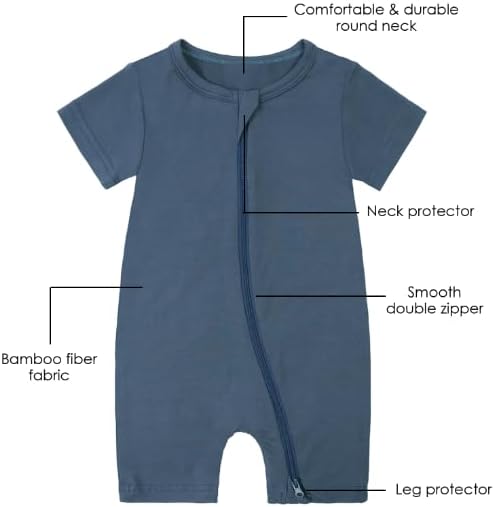 OPAWO Bamboo Sleepers for Baby Boy Pajamas Bamboo Pajamas Baby Romper 0-24M | 2 - Image 3