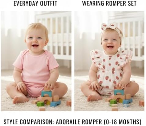TITKKOP Ruffle Bubble Romper for Baby Girl | One-Piece Shorts Jumpsuit | Summer - Image 6