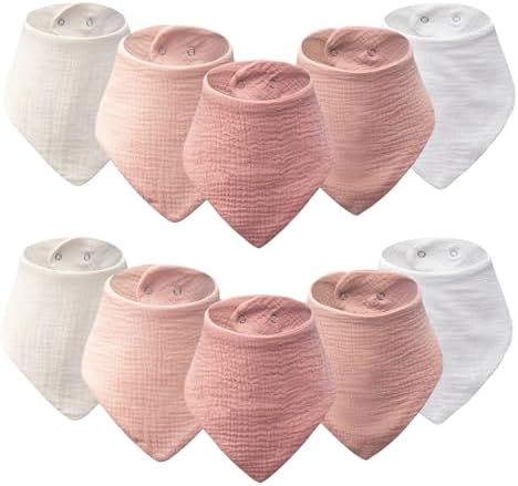 Baby Bibs, Soft Cotton Bibs | 10-Pack Baby Bibs by Unknown