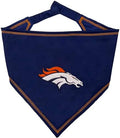 Pets First NFL Dener Broncos TIE Bandana, Small/Medium. Dog Bandana Scarf Bib by PETSFIRST