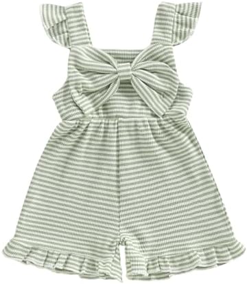 Little Girl Romper Toddler Overalls Summer Bow Jumpsuit Boho Outfit 6M-5T by Nibbcoa