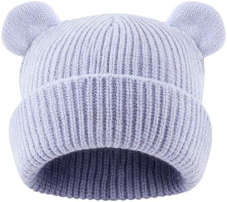 Bear Baby Beanie Knitted Baby Winter Hat Infant Toddler Boys Girls Beanie by MniJiza