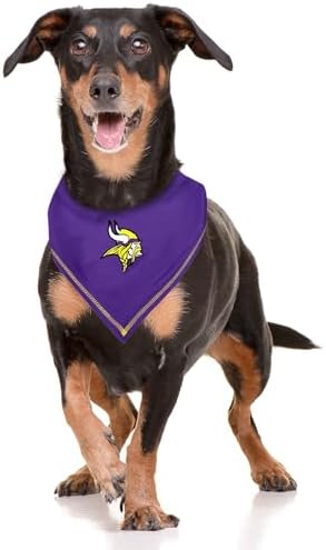 Pets First NFL Minnesota Vikings TIE Bandana, Size Large/X-Large. Dog Bandana - Image 4