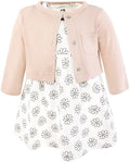 Hudson Baby Infant and Toddler Girls Cotton Dress and Cardigan Set by HudsonBaby