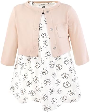 Hudson Baby Infant and Toddler Girls Cotton Dress and Cardigan Set by HudsonBaby