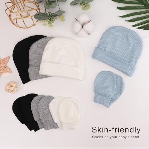 Newborn Baby Hats and Mittens Set - Image 3