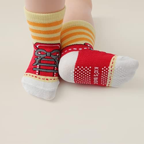 Aroveea Toddler Socks Non Slip Grip Ankle Baby 12 Pack - Image 2