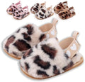 Baby Shoes Pink Leopard Baby Girl Slippers Non-Slip Soft Sole Toddler First by Unknown