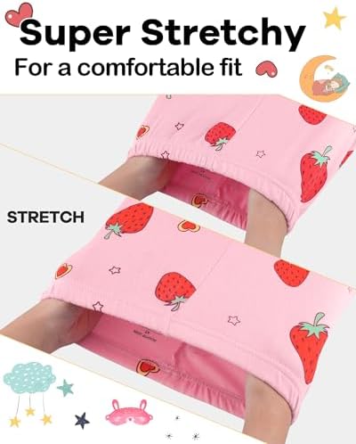 DAUGHTER QUEEN Girls Summer Pajamas Set 4 Pieces 100% Cotton Sleepwear Size 18 - Image 4