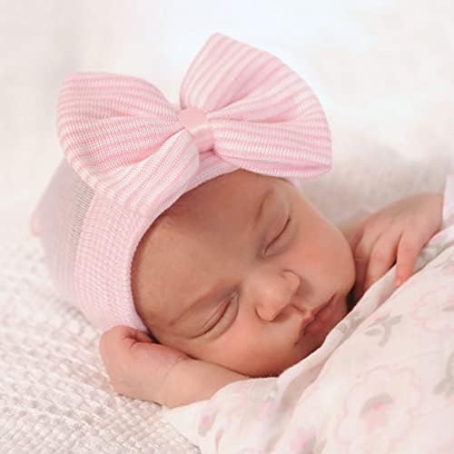 DRESHOW BQUBO 4 Pack Newborn Hospital Hat Infant Baby Hat Cap - Image 4