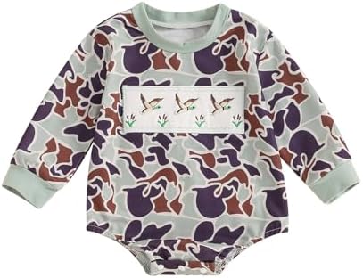 VISGOGO Newborn Infant Baby Boy Oversized Romper Sweater Bodysuits Coming Home by VISGOGO
