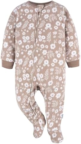 Gerber Baby Girls' Toddler Fleece Footed Pajamas 3-pack - Image 4