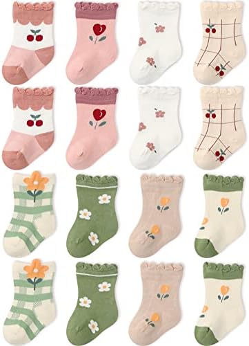 Newborn Baby-girls Socks and Bow Infant Toddler Ankle Socks by ToptimBabyHeadbands