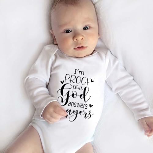 listery I'M Proof That God Answers Prayers Baby Bodysuit Baby Religious Infant - Image 2