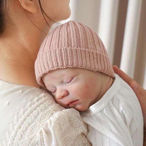Neiwech Cotton Baby Beanie Hat Infant Newborn Toddler Winter Knitted Warm Skull - Image 3