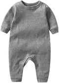 Unisex Baby romper, Long Sleeve 100% Cotton Baby Clothes, Baby Footless Jumpsuit by Jomixa
