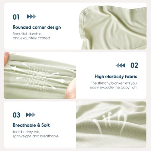GRSSDER 2 Set Newborn Swaddle Blanket - Image 4