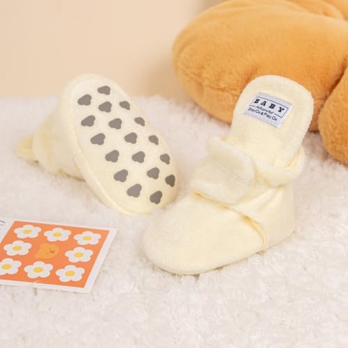 Meckior Newborn Infant Baby Girls Boys Warm Fleece Winter Booties First Walkers - Image 3