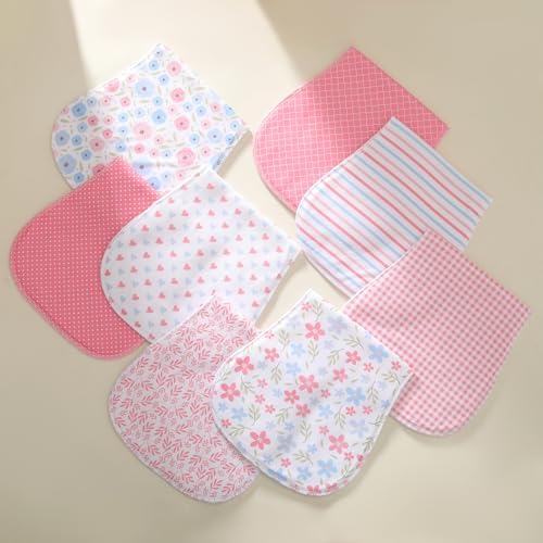 8 Pack Baby Burp Cloths, Unisex - Image 4