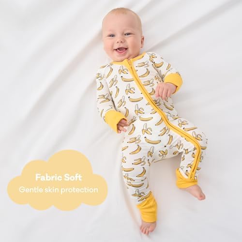 pureborn Baby Sleeper Viscose from Bamboo Zipper Footies Pjs 0-24 Months | - Image 2