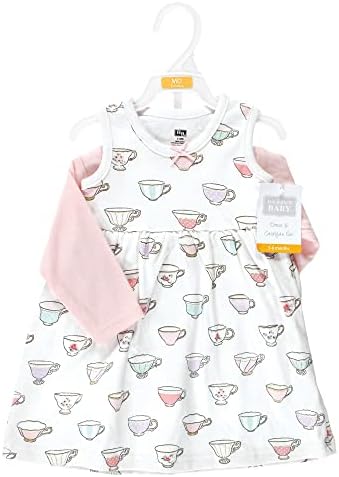 Hudson Baby Infant and Toddler Girls Cotton Dress and Cardigan Set - Image 2