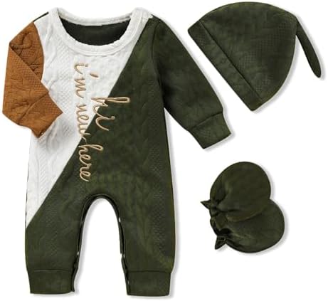 GRNSHTS Newborn Baby Boy Romper Coming Home Outfits Letter Print Bodysuit by GRNSHTS