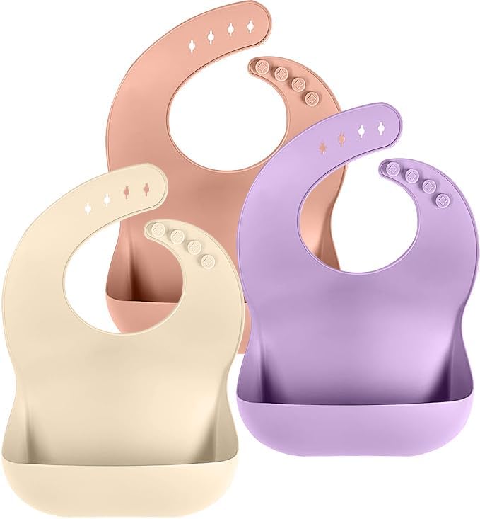 Cuddle Campus Set of 3 Silicone Bibs by CuddleCampus