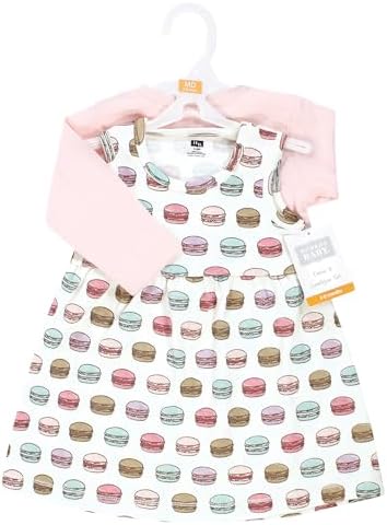 Hudson Baby Infant and Toddler Girls Cotton Dress and Cardigan Set - Image 2