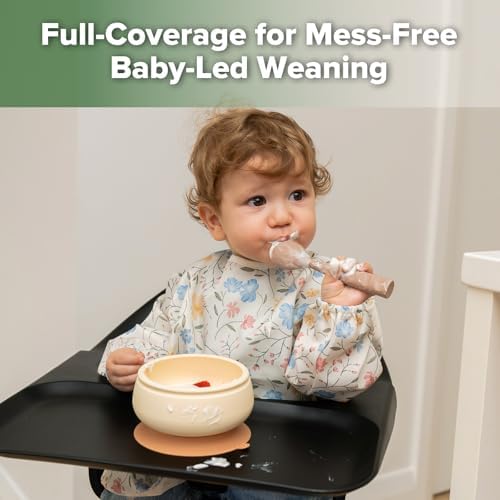 haakaa Long Sleeve Baby Bib, Waterproof & Adjustable Baby Smock Bib - Image 2