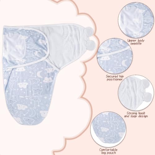 Baby Swaddle Sleep Sacks with Hats - Image 3