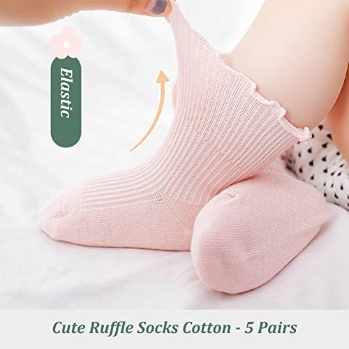 Toddler Girl Ruffle Socks Baby Girls Knee High Socks - Image 5