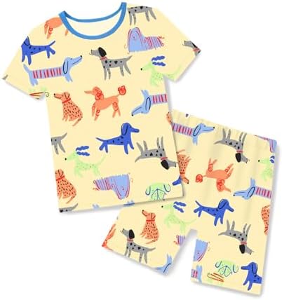 babee Reshinee Bamboo Viscose Toddler Boys Pajamas Set, Short Sleeve Kids by babeeReshinee